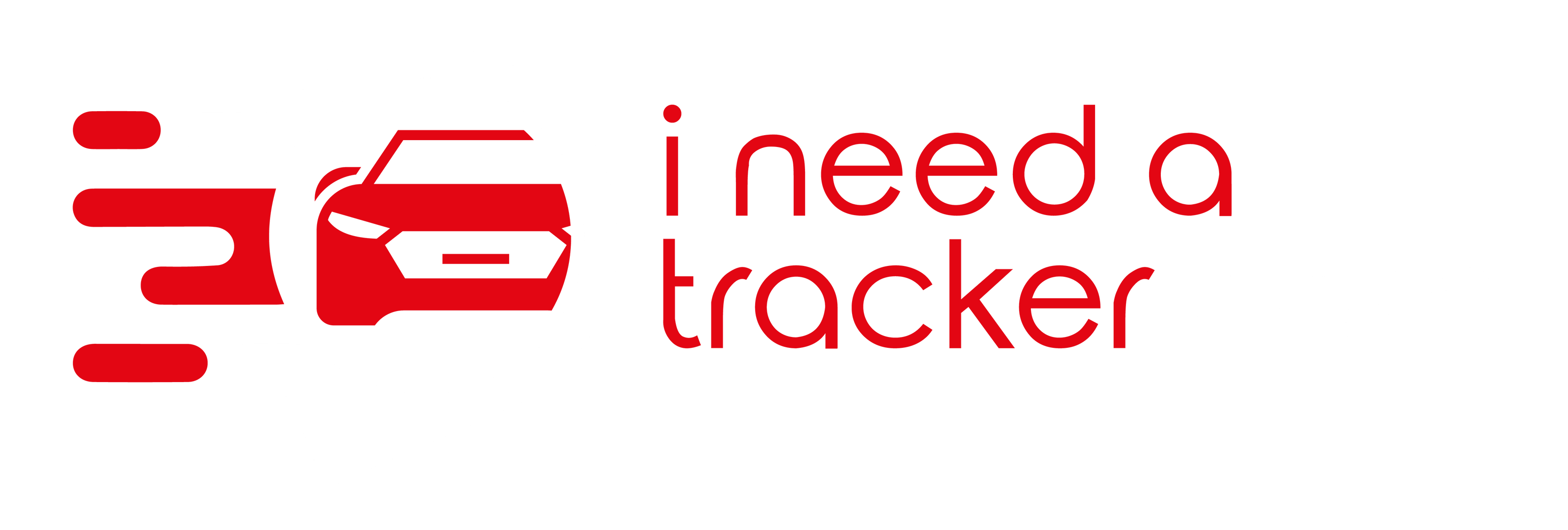 i need a tracker logo white red transparent